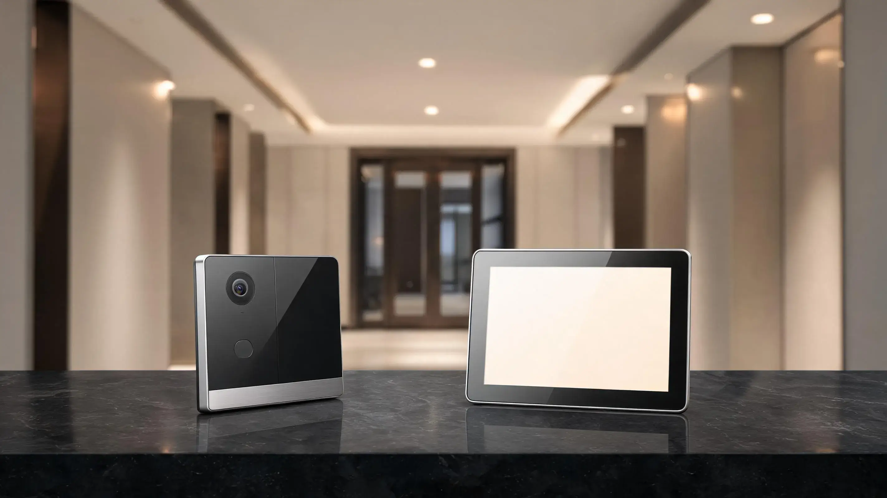Modern IP video intercom system for apartment buildings and luxury villas